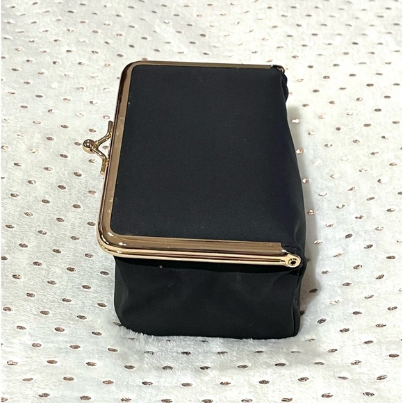 Vintage Elizabeth Arden Co. Black and Red Fold Clutch with Mirror - Picture 5 of 9